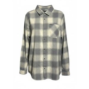 Buffalo David Bitton Mens Sinclair Plaid Flannel Shirt in Ultimate Gray XL